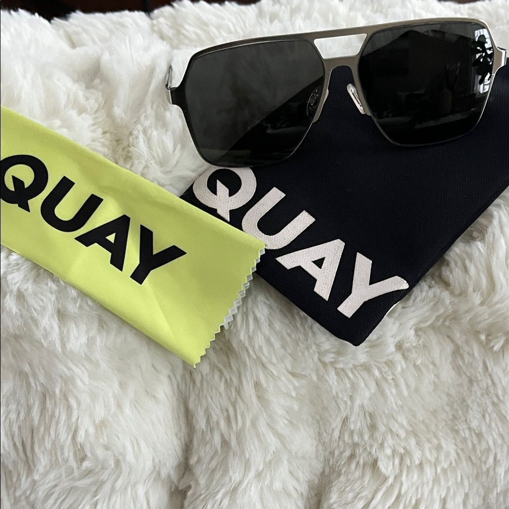 Quay Australia Silver and Black Sunglasses